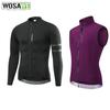 Wosawe Cycling Windbreaker Men Bicycle Vest Sleeveless Cycling Jacket Reflective Gilet Outdoor Sports Running Top