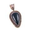 Natural Bloodstone Gemstone 925 Solid Sterling Silver TwoTone Pendant 1.50" h2R12