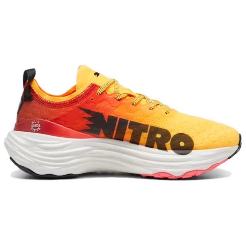 PUMA ForeverRUN Nitro Women Support Running Shoes Yellow Orange 310480-01