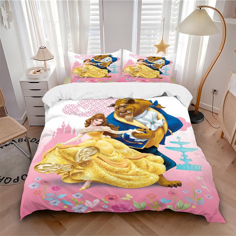 Beauty Beast Romance Print 3Pcs Bedding Setduvet Cover With 2 Bedropillowcase Home Birthday Gift