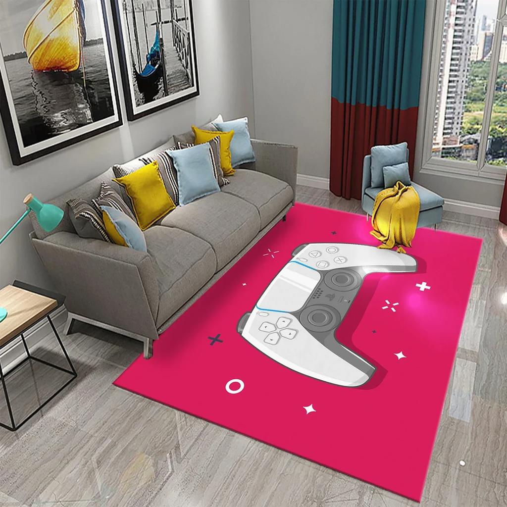Игровой контроллер в стиле аниме, детский игровой ковер, детский игровой напольный коврик, декоративный ковер с 3D рисунком для гостиной