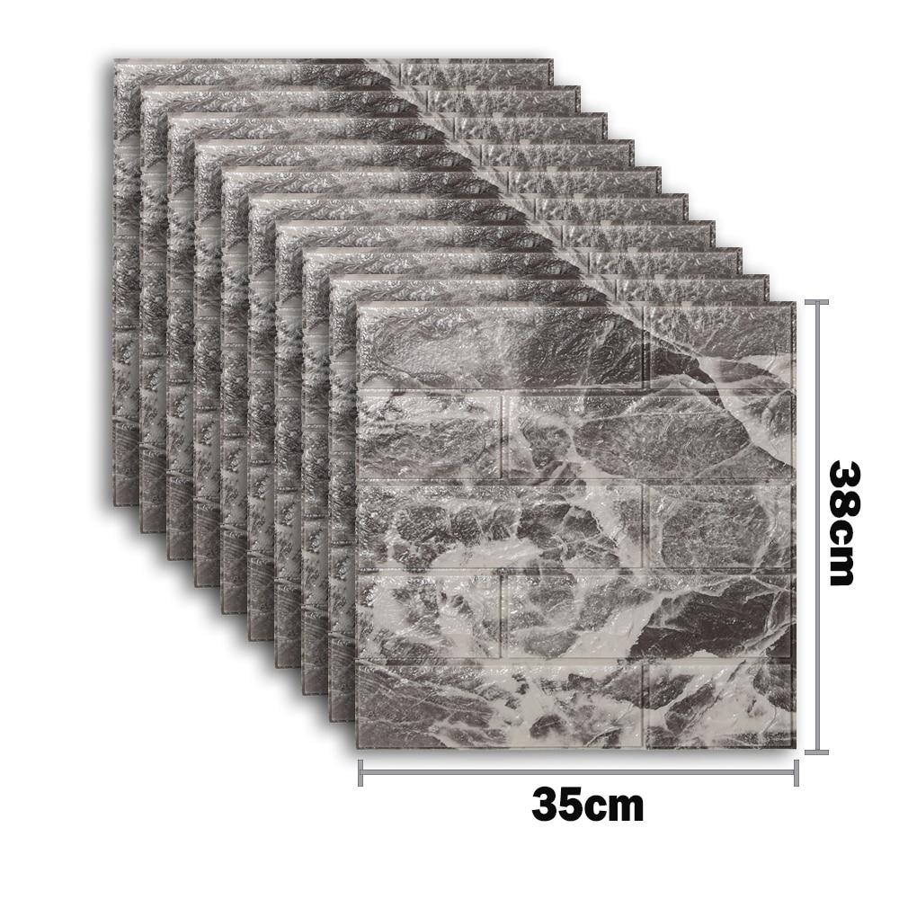 10 шт. 3D наклейки на стену из пеноматериала панели кирпич водостойкие клейкие обои гостиная спальня домашний дом декор для ванной комнаты