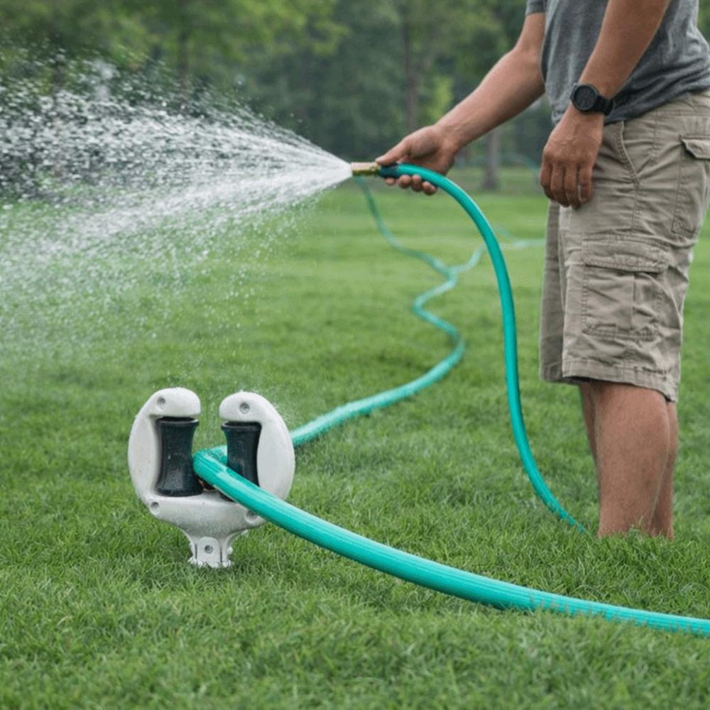 Durable Hose Guide Holder Roller Top Hose Guide Spike Practical Garden Hose Guide Lawn Watering
