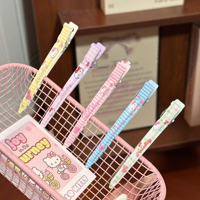 4/5 шт. Принтованная заколка для волос «Китти», позиционирующий зажим, мультяшный зажим «утиный нос», модные и универсальные декоративные заколки для челки