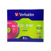 Verbatim CD-RW 80 мин 4x Тонкий кейс (5 шт.)