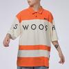 Nike Sportswear Swoosh Logo Contrast Loose Polo Shirt Men Tops Orange DJ5370-801