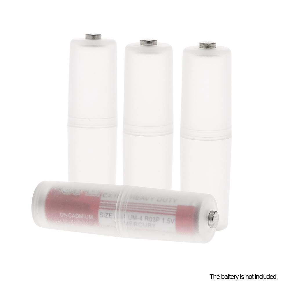 4 шт. Адаптер-переходник для батарей типа AAA на размер AA. Защитный чехол для батареи.