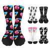 Funny 67 Crew Socks Six Seven Ice Cream Drips Socks 6 7 Meme Casual Socks for Women Men Street Wear Workout