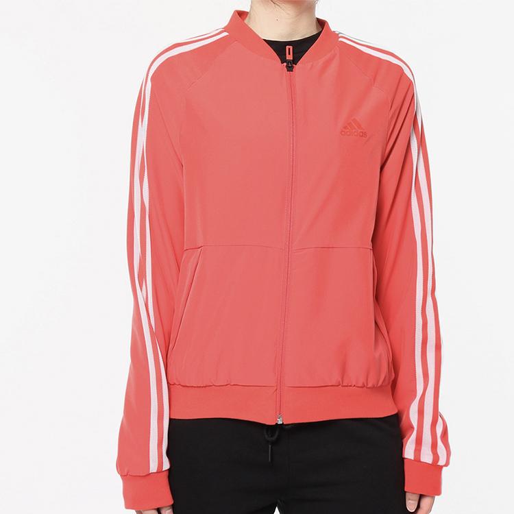 adidas Куртка-бомбер в спортивную полоску Женские куртки красные EI8964