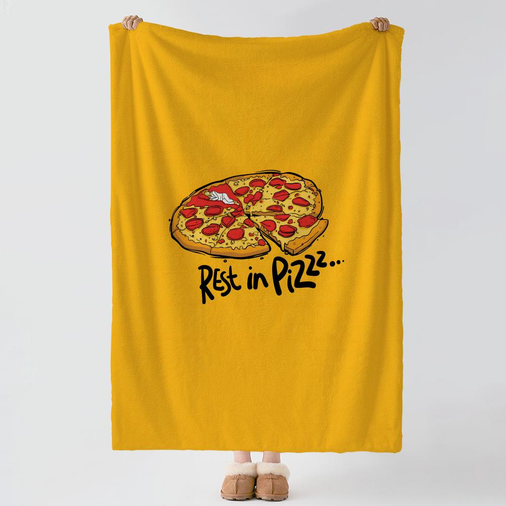 Еда P-Pizza Hut-t Бросок Толстый Комфорт Фланелевое Одеяло, Многоцелевое Использование В Помещении На Улице Ежедневный Сон