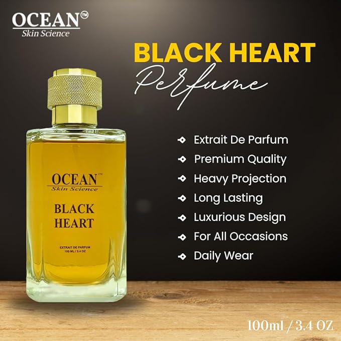 Ocean SKIN SCIENCE Heavy Projection Парфюмированный спрей для тела для длительного роскошного аромата 100 мл на все случаи жизни (ЧЕРНОЕ СЕРДЦЕ, 100 МЛ)унисекса
