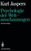 The Psychologie Der Weltanschauungen Book