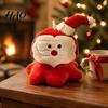 Festive Bag Decoration Christmas Plush Hanging Ornament, Santa Gingerbread Man Deer Snowman Stuffed Toy with Elk Pendant Loop , Tree Mantel