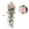 Artificial Rattan Vine Decoration Wall Hanging Roses Home Decor Wedding Door Christmas Fake Flower