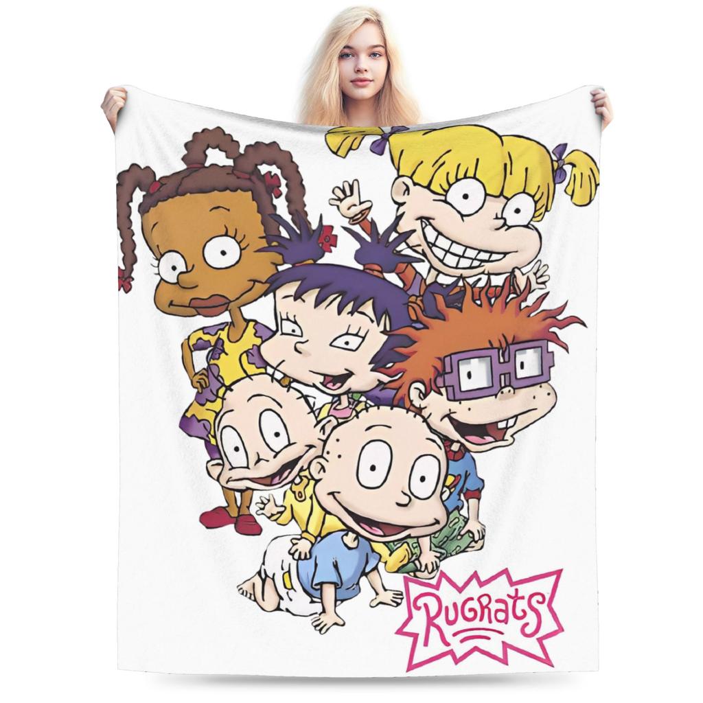 Relax Rugrat Pile Up anime cartoon kids Blanket Merch Sofa Decorative  Throw Blankets Soft Velvet for Travel