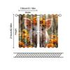 2 pcs, filtering curtains (excluding rods, non-movable, without batteries) Floral Piglet for use in bedrooms and living rooms