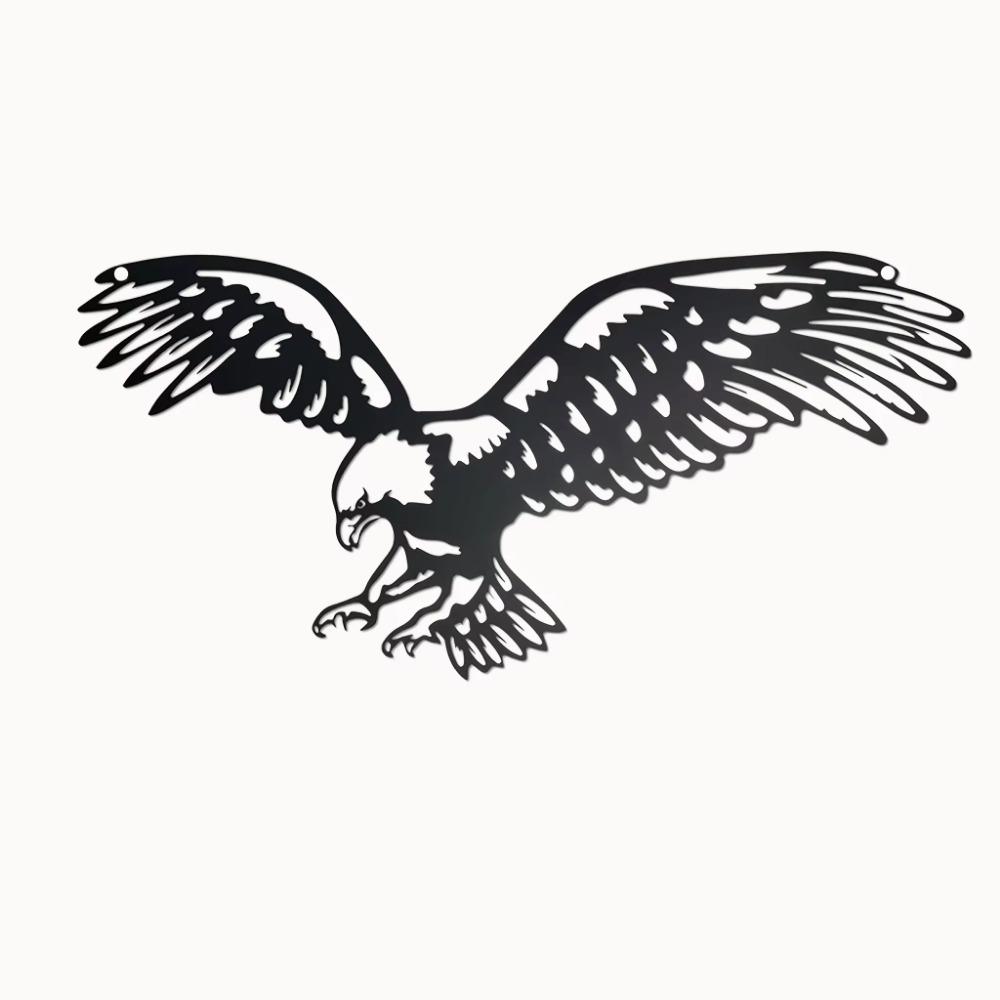 Bald Eagle Metal Wall Art Outdoor Décor Black Metal Birds for Yard Ideal for Arts & Crafts and Window Treatments Stylish Home