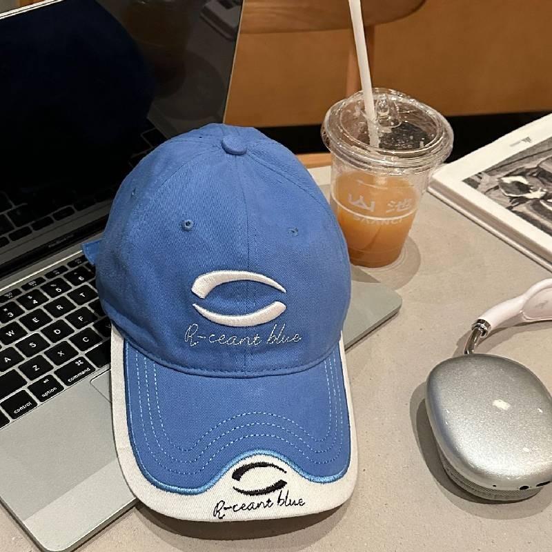 R-ceant Синяя Повседневная Бейсболка Хлопковая Вышитая Солнцезащитная Шляпа Для Стильных Взрослых