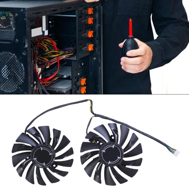 Graphics Card Cooling Fan for RX470 RX480 RX570 Video Card Optimaled Cooling Effect 4Pin Connection Quiet Running Fan 85MM
