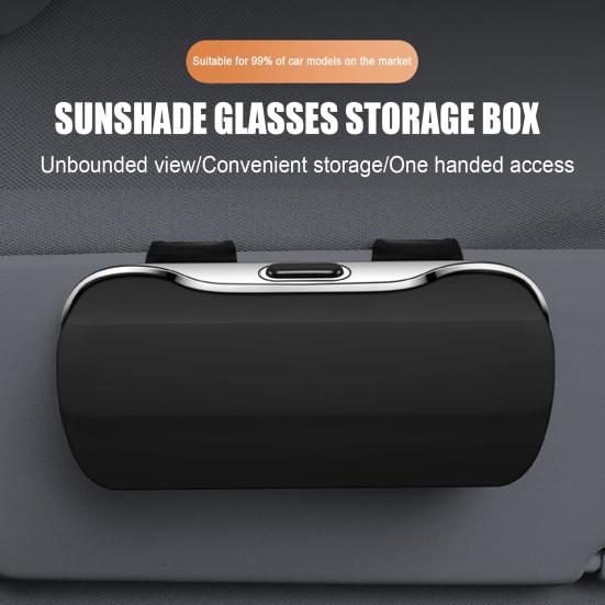 Держатель для солнцезащитных очков Органайзер для хранения очков в автомобиле Универсальный Легко установить Зажим для очков Жесткий чехол для солнцезащитных очков на козырек автомобиля