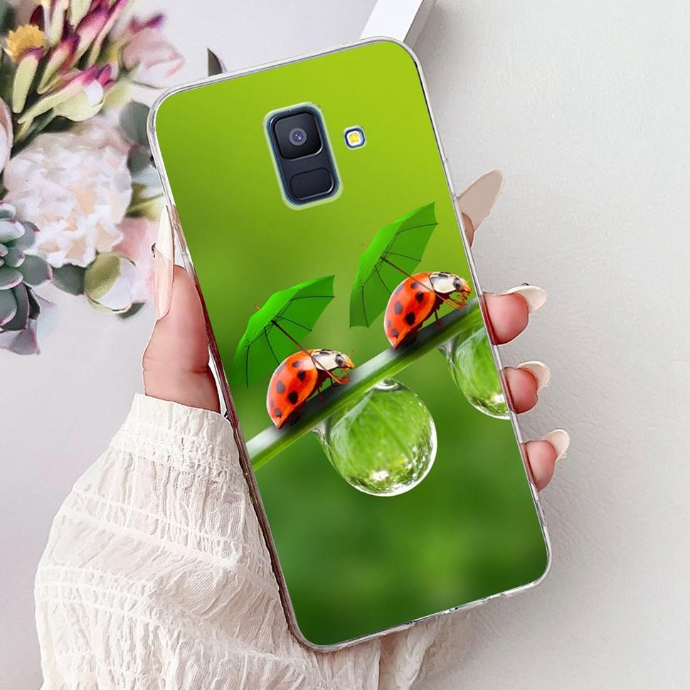 Чехол для Samsung Galaxy A6 2018 Роскошный Расписной Чехол Мягкий Силиконовый Чехол для Телефона Для Samsung A 6 A6 GalaxyA6 2018 Задняя Крышка Coque