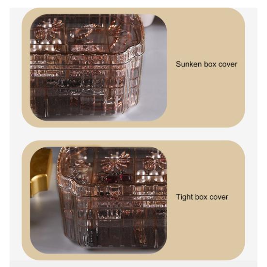 Transparent Jewelry Storage Box Large Capacity Multi-layer Dustproof Earrings Rings Container Desktop Jewelry Organizer Case