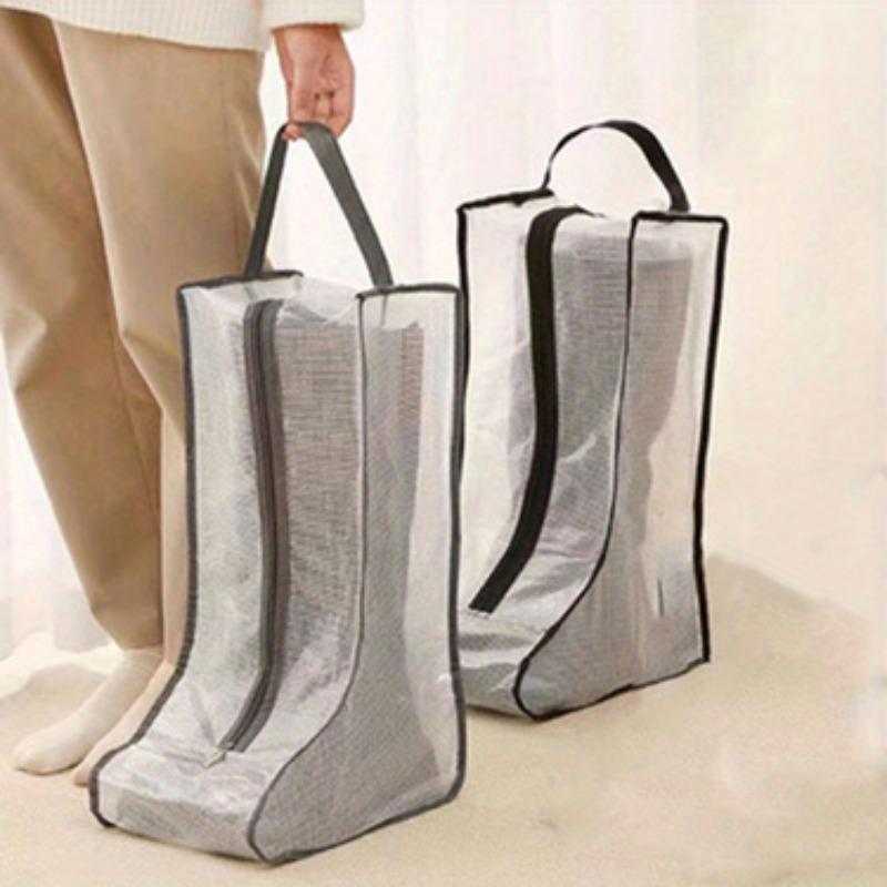 1pc Transparent Shoe Storage Bag, Mesh Long Boots Dustproof Bag