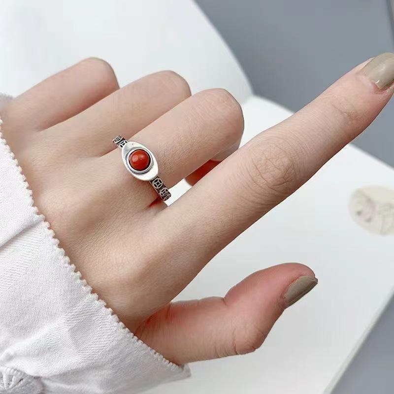 Unisex Retro Thai Silver Pixiu Ruyi Openable Finger Rings