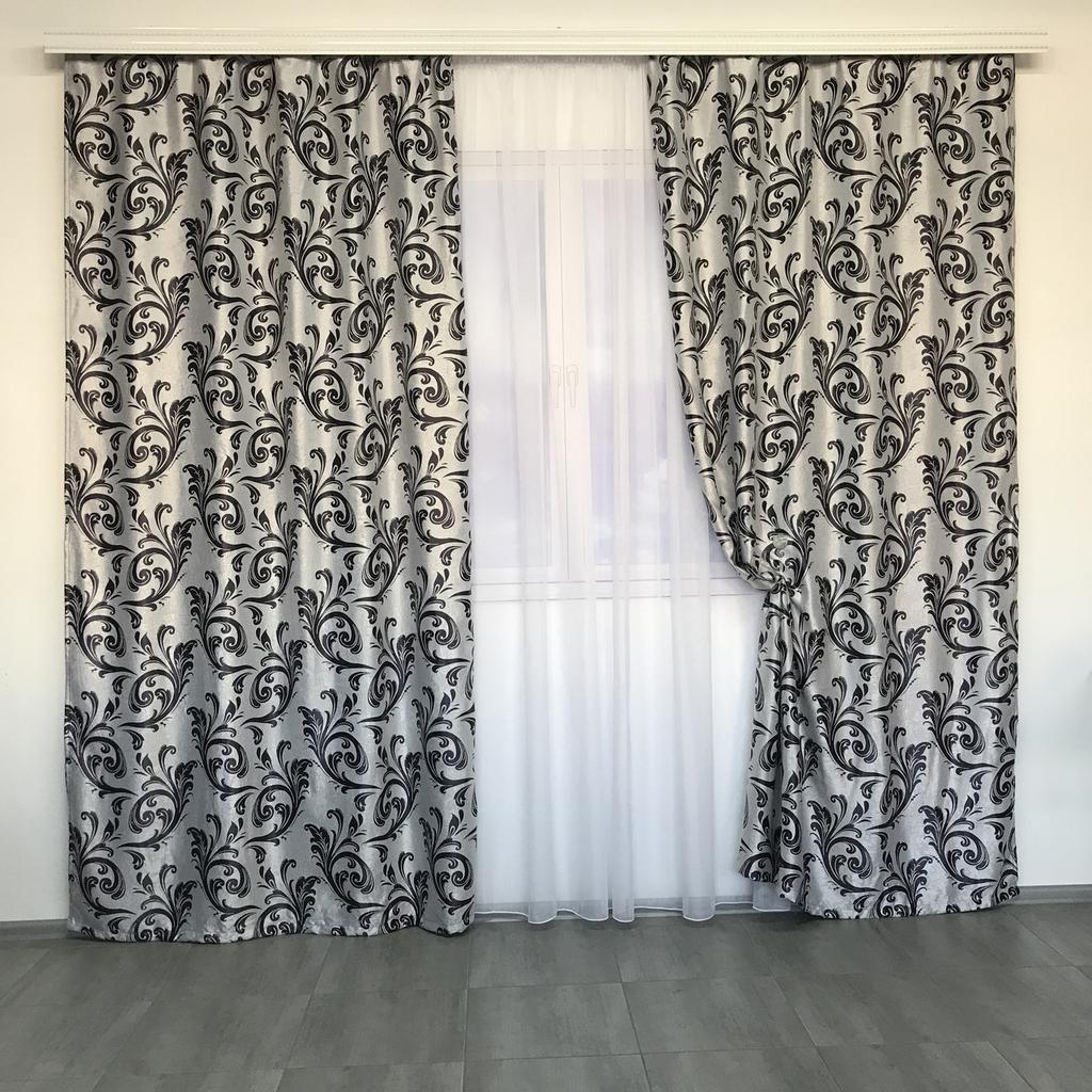 Роскошные плотные шторы для гостиной, спальни, Модные шторы Blackout в гостиную, спальню,светонепроницаемые 150x270 cm (2 шт) ALBO