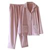 IDOHEMO Fluffy Size L Women's Pajamas, Loungewear, Warm, Fleece-Lined, Pink,
