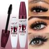 7D Volumizing Mascara Super Black Waterproof Long-Wearing Mascara Lengthening Curling Eye Black for All Skin Types Eye Enlarging Makeup