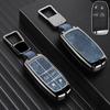 Zinc Alloy Leather Car Key Fob Case Cover For Jeep Grand Chrysler Dodge Charger