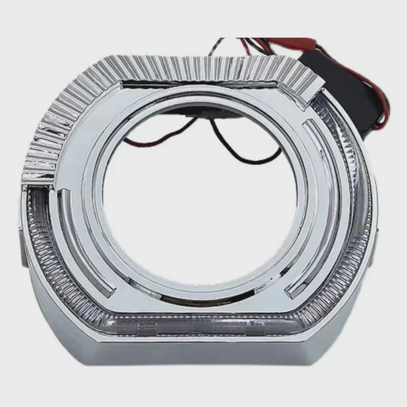 Спортивная версия 2,5/3 дюйма с двумя линзами LED Angel Eye Cover для автомобильных фар