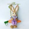 Ручная работа Соломенное плетеное украшение кролик - Милый стиль Мори для Рождества и Пасхи