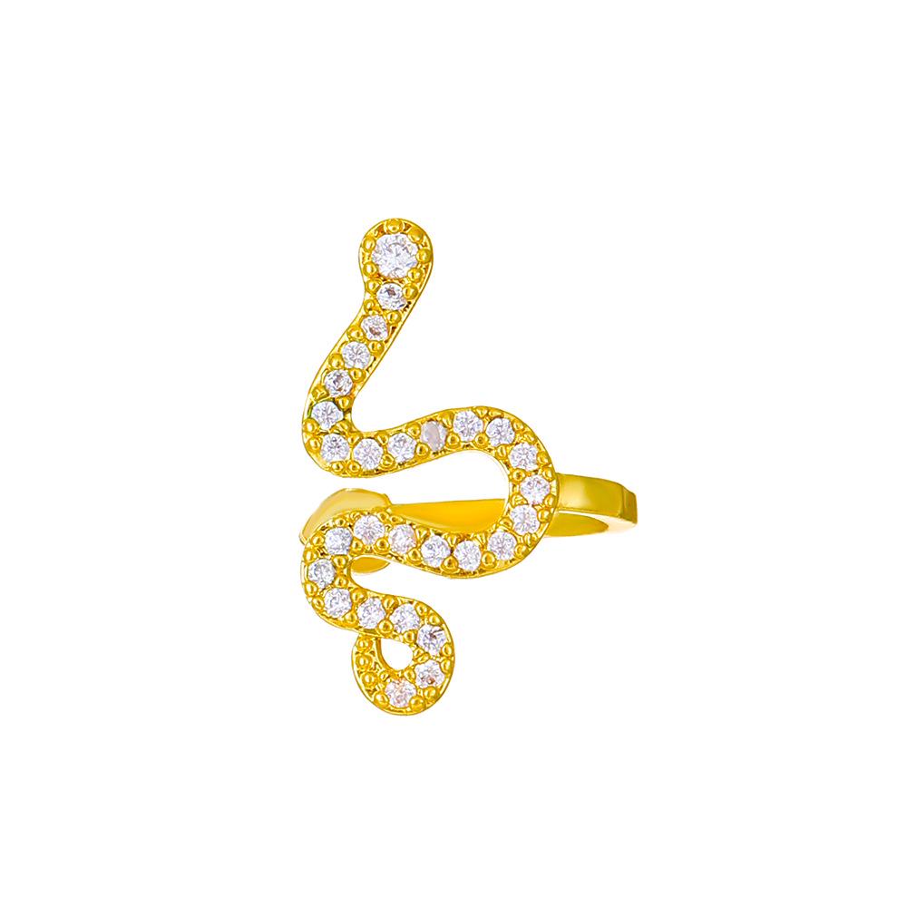 Элегантные серьги-клипсы в виде змеи с бриллиантами - без прокола, минималистичная мода, нишевый дизайн