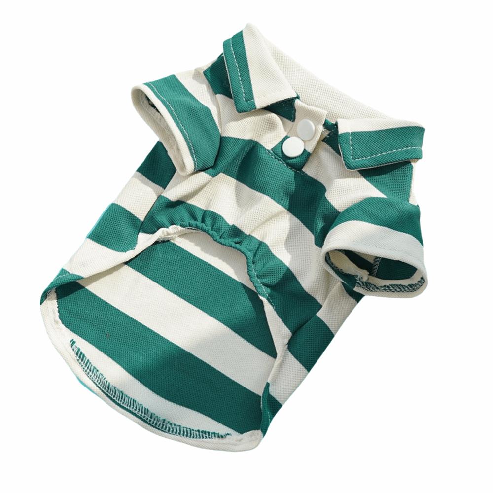 Lovely Casual Dog Stripe Sweatshirt Two-Footed Cotton Fabric Cat T-shirt Vest Undershirt Pet Clothing Summer