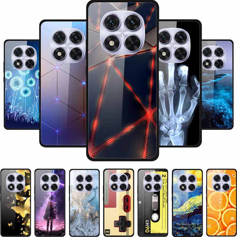 Жесткий чехол-книжка для Xiaomi Redmi Note 14 Pro 5G, чехол с мягким бампером, чехол из закаленного стекла для Redmi Note 14 Pro 4G, чехол Note14 Pro