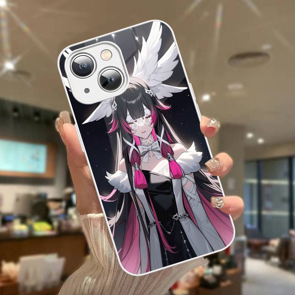 Genshin Impact Коломбина Для iPhone 14 13 12 Mini 11 Pro XS Max X XR 14 Plus Закаленное Стекло Чехол