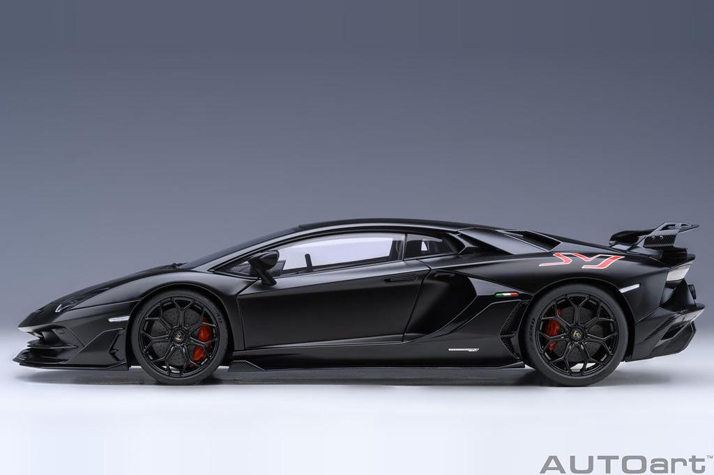 AUTOart Масштаб Lamborghini Aventador SVJ Матовый черный Готовое изделие 1/18