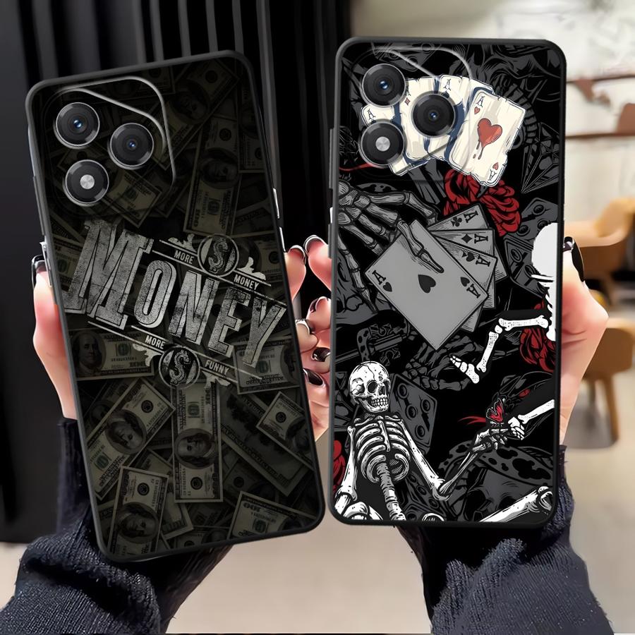 Готический скелетный чехол для Honor X8 70 90 X9a X6 X7 Magic5Lite X5b 8X 200 400 Lite Funda Чехол для телефона