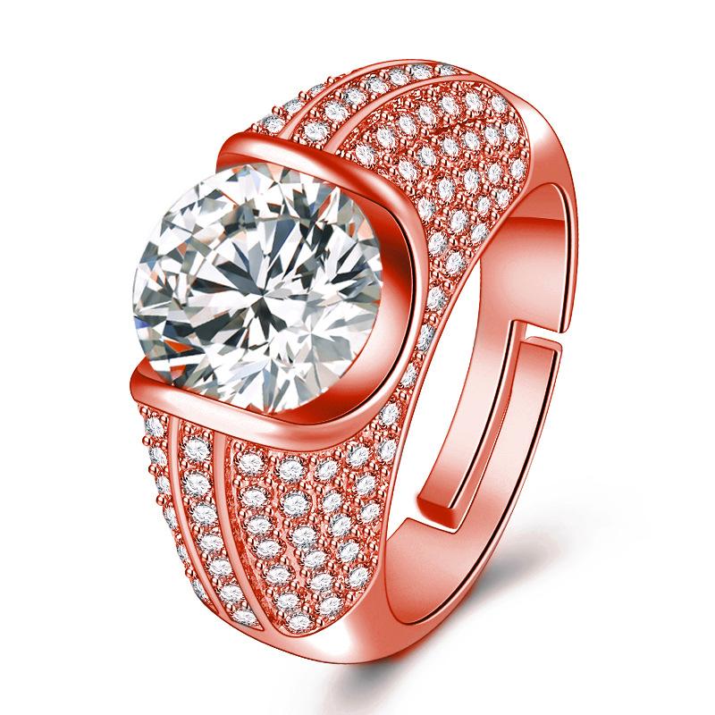 Luxury 5A Zircon Ring 925 Sterling Silver For Women Wedding Fine Jewelry Engagement Plated 18K white gold Rings Fashion gift