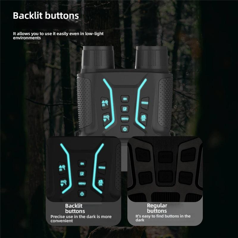 New 4.5 Inch Large Screen Night Vision Binoculars, 8X Digital Zoom 4K HD Dual Lens Infrared Telescope Outdoor Gear