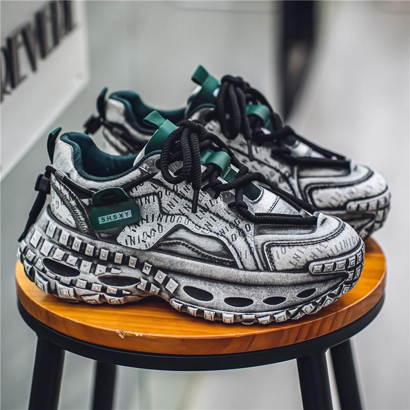 Trendy Men Sneakers Luxury Chunky Casual Sneakers For Man Height Increasing Dad Shoes Breathable Sports Shoes Male Sneakers