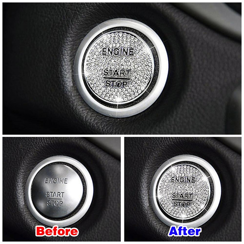 Для Mercedes Benz E Class W213 2016-2019 Двигатель Старт Стоп Кнопка зажигания Переключатель Ремонт Модификация Искусственный Кристалл Алмаз Наклейка