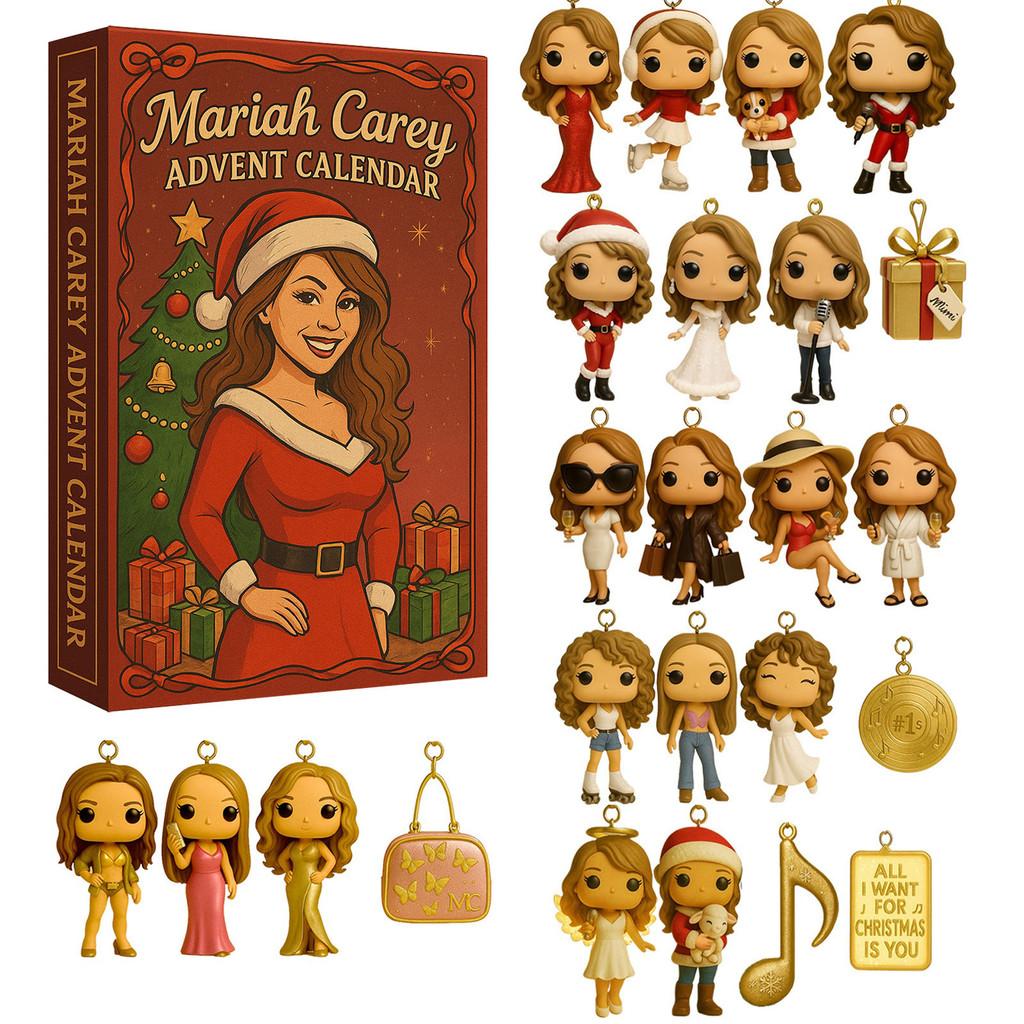 Mariah Carey Christmas 24day Advent Calendar With Acrylic Characters For Festive Celebrations