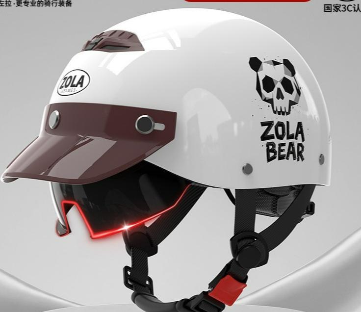 3C Certified Electric Vehicle Helmet Summer Cool Sunscreen Women's Ultra Light Battery Motorcycle Half Helmet