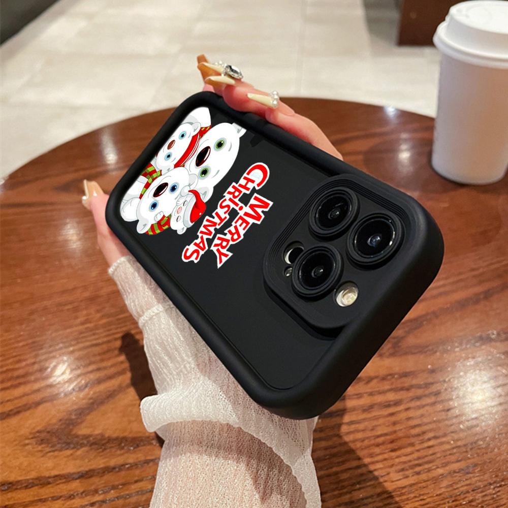 N101 Merry Christmas art Soft Angel Eyes Phone Cases для iPhone 16 15 14 13 11 Pro Max 8 7 6s Plus 12 mini XR XS Max SE Shockproof Cover