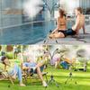 Standing Tripod Misters Easy Install Adjustable Stand Hose Sprayer Movable Standing Misting Cooling System for Outdoor Water Playing Courtyard