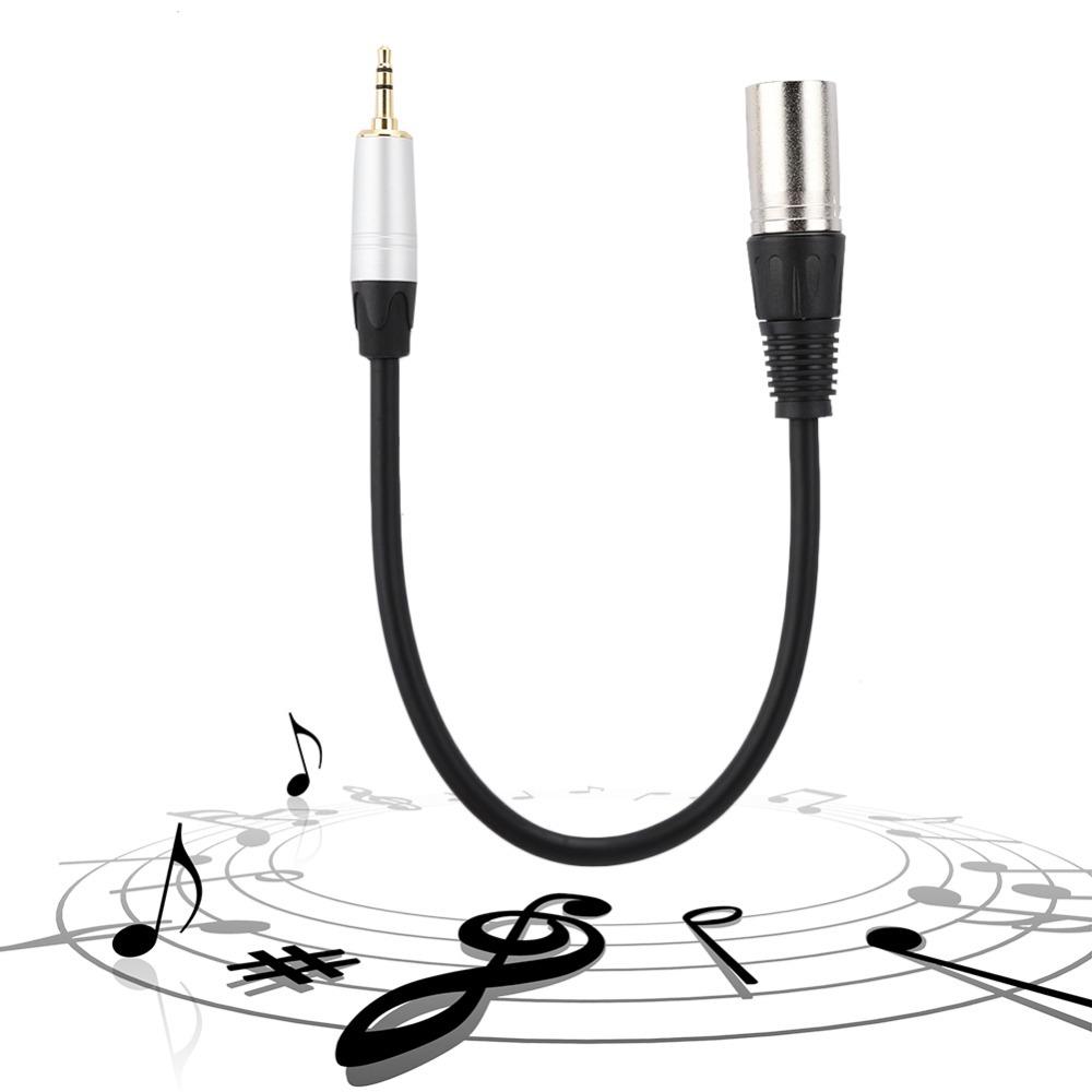 30см 3.5мм Штекер на 3-контактный XLR Штекер Гибкий Plug and Play Мужской Аудио Адаптер Кабель Стерео Передающий Кабель