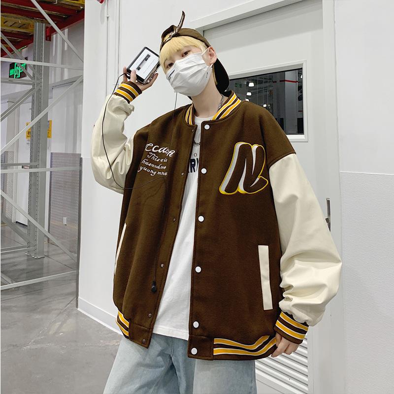 Куртка мужская пальто американский модный бренд бейсбольная одежда мужская весенняя новинка свободная вышитая повседневная куртка